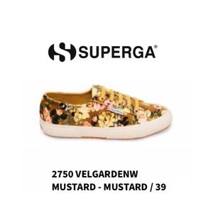 Superga Velvet Floral Sneakers, 8 (mustard)